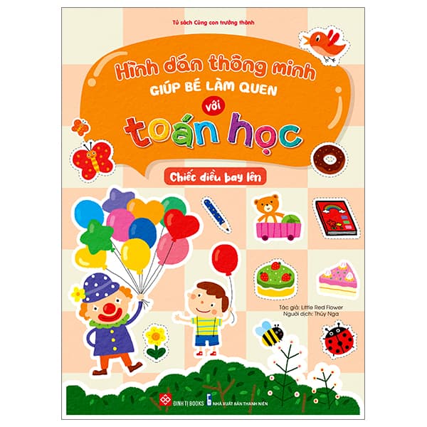Sách Hình Dán Thông Minh Giúp Bé Làm Quen Với Toán Học - Chiếc Diều Bay - Little Red Flower