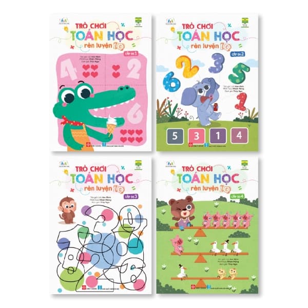 Sách Bộ Sách Trò Chơi Toán Học Rèn Luyện IQ (Dành Cho Trẻ Từ 3-9 Tuổ - Hàn Minh