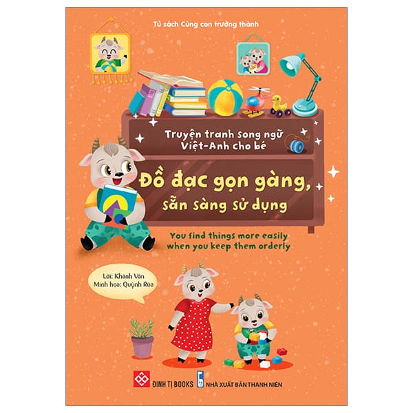 Sách Truyện Tranh Song Ngữ Việt-Anh Cho Bé - Đồ Đạc Gọn Gàng, Sẵn S� - Khánh Vân