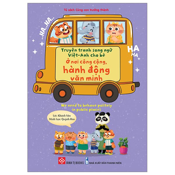 Sách Truyện Tranh Song Ngữ Việt-Anh Cho Bé - Ở Nơi Công Cộng, Hành Độ - Quỳnh Rùa