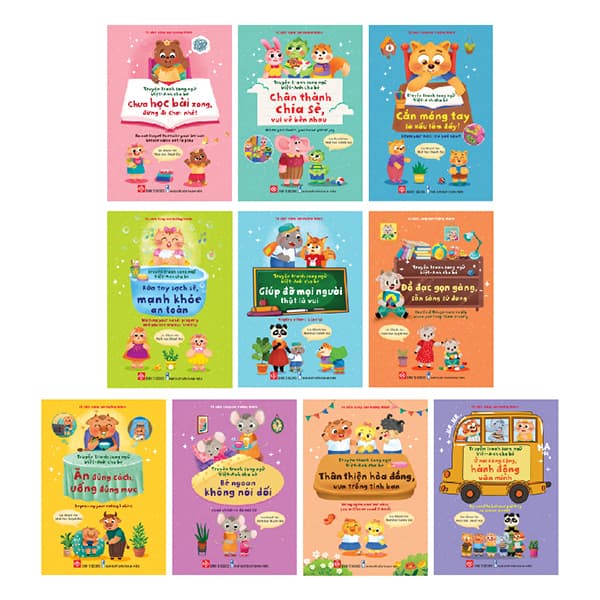 Sách Bộ Sách Truyện Tranh Song Ngữ Việt-Anh Cho Bé (Bộ 10 Cuốn) - Khánh Vân