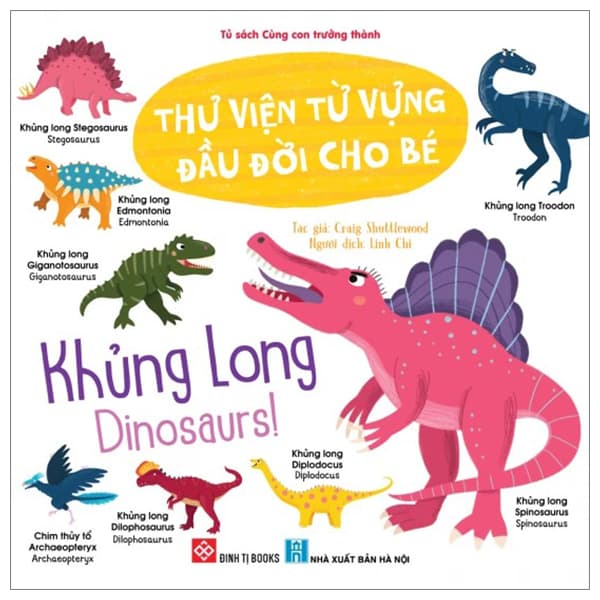 Sách Thư Viện Từ Vựng Đầu Đời Cho Bé - Khủng Long - Dinosaurs! - Long