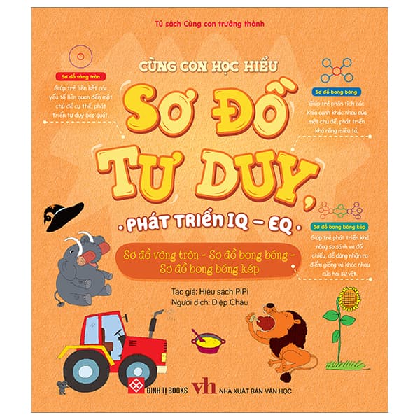 Sách Cùng Con Học Hiểu Sơ Đồ Tư Duy, Phát Triển IQ-EQ - Sơ Đồ Vòng T - Hiệu Sách Pipi