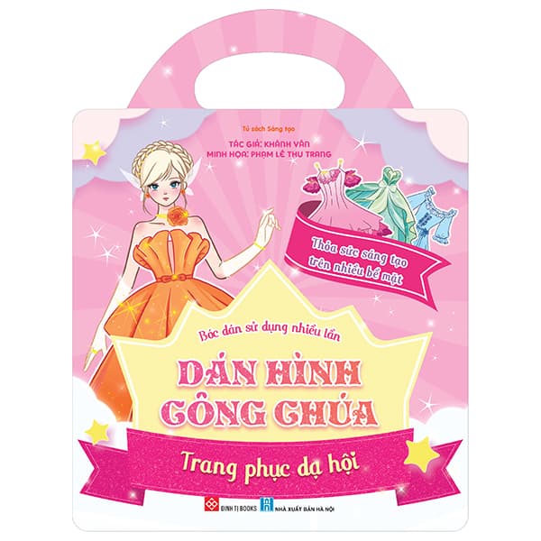 Sách Bóc Dán Sử Dụng Nhiều Lần - Dán Hình Công Chúa - Trang Phục Dạ - Dạ Hi