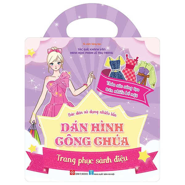 Sách Bóc Dán Sử Dụng Nhiều Lần - Dán Hình Công Chúa - Trang Phục Sành - Lê Thu Trang