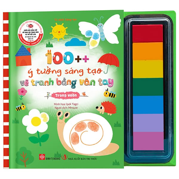 Sách 100++ Ý Tưởng Sáng Tạo Vẽ Tranh Bằng Vân Tay - Trong Vườn - Bìa C - Ipek Yagci