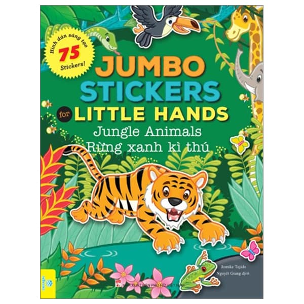 Sách Jumbo Stickers For Little Hands - Jungle Animals - Rừng Xanh Kì Thú - Việt An