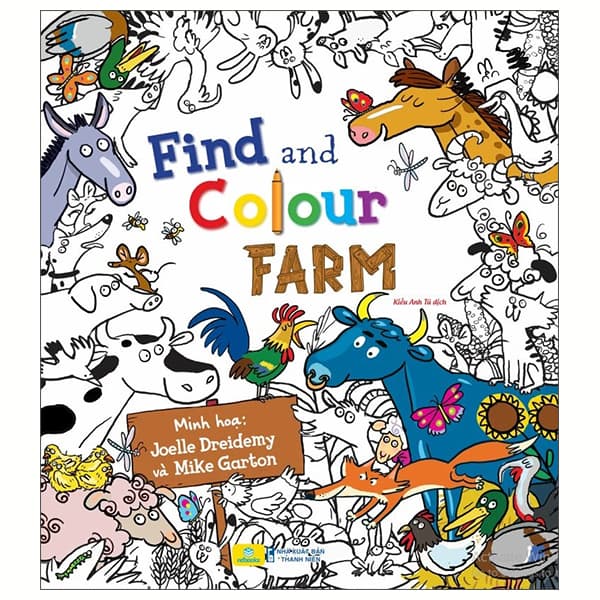 Sách Find And Colour - Farm - Joelle Dreidemy