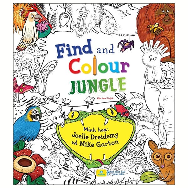 Sách Find And Colour - Jungle - Joelle Dreidemy