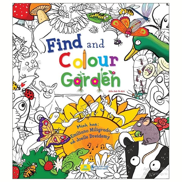 Sách Find And Colour - Garden - Joelle Dreidemy