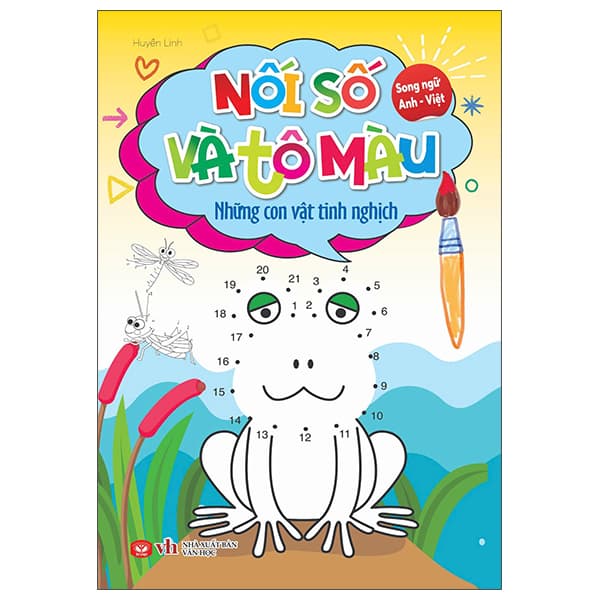 Sách Nối Số Và Tô Màu - Những Con Vật Tinh Nghịch - Song Ngữ Anh-Việt - Linh