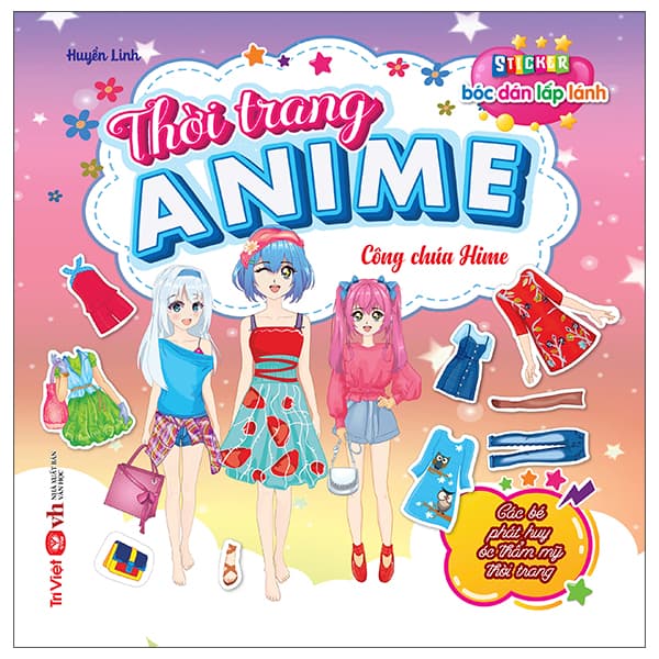 Sách Sticker Bóc Dán Lấp Lánh - Thời Trang Anime - Công Chúa Hime - Hú