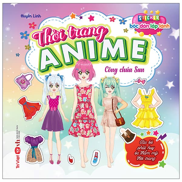Sách Sticker Bóc Dán Lấp Lánh - Thời Trang Anime - Công Chúa San - Linh
