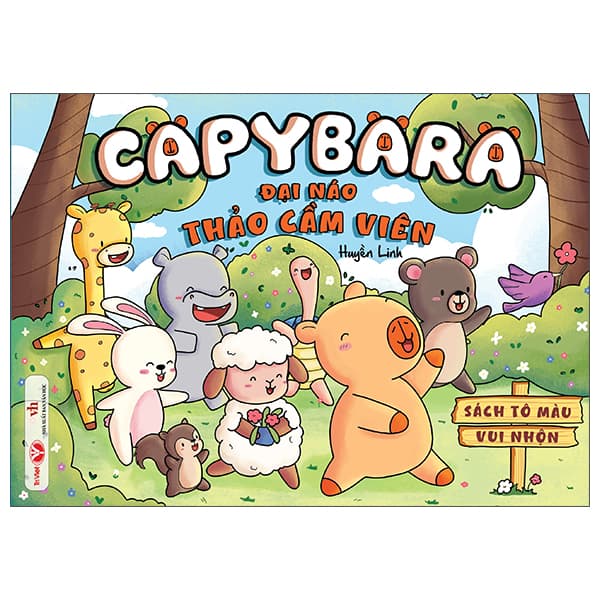 Sách Capybara Đại Náo Thảo Cầm Viên - Sách Tô Màu Vui Nhộn - Tô Cầm