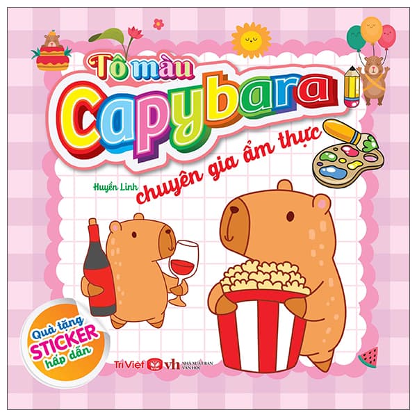 Sách Tô Màu Capybara - Chuyên Gia Ẩm Thực - Huyền Linh