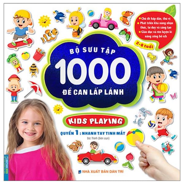 Sách Bộ Sưu Tập 1000 Đề Can Lấp Lánh Kids Playing - Quyển 1: Nhanh Tay Ti - Đức Thành