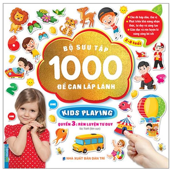 Sách Bộ Sưu Tập 1000 Đề Can Lấp Lánh Kids Playing - Quyển 3: Rèn Luyện - Làn