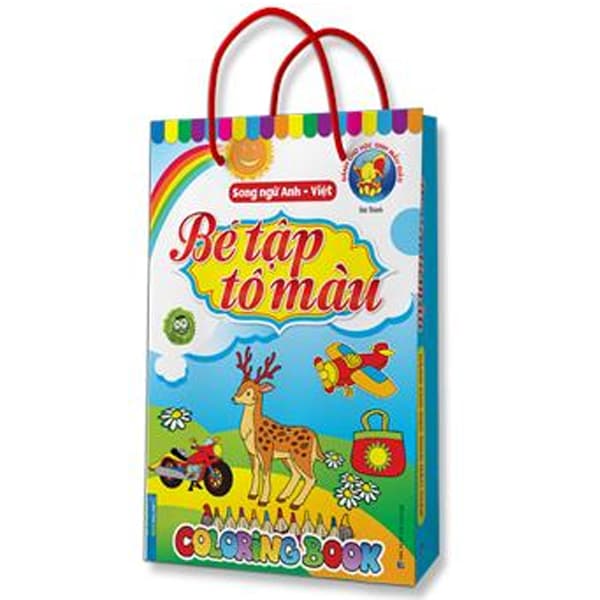 Sách Túi Bé Tập Tô Màu Coloring Book - Song Ngữ Anh - Việt (Trọn Bộ 8 Cu - Đức Thành