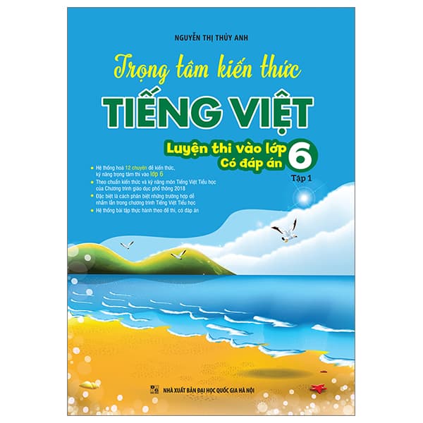 Sách Trọng Tâm Kiến Thức Tiếng Việt Luyện Thi Vào Lớp 6 - Có Đáp Á - Thúy Thúy
