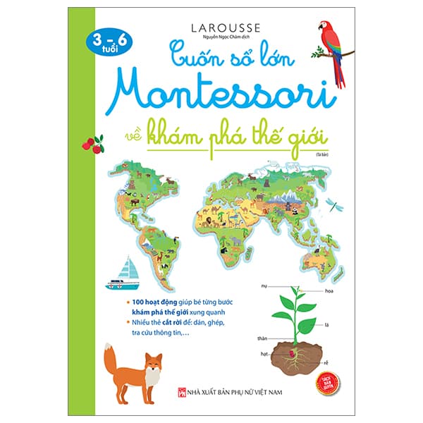 Sách Cuốn Sổ Lớn Montessori - Về Khám Phá Thế Giới (Tái Bản 2023) - Larousse