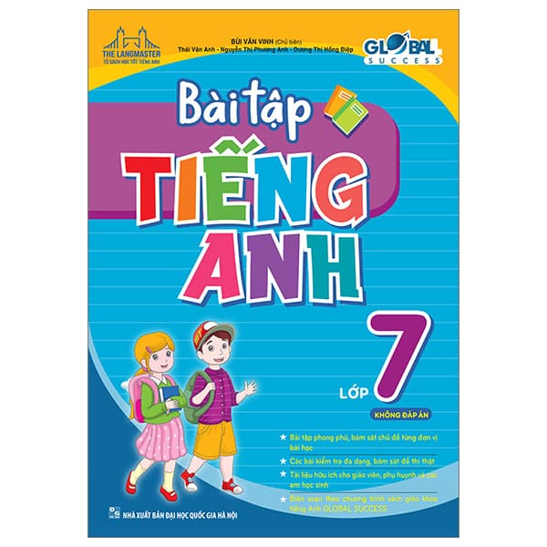 Sách Global Success - Bài Tập Tiếng Anh Lớp 7 (Không Đáp Án) - Bùi Văn Vinh