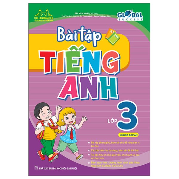 Sách Global Success - Bài Tập Tiếng Anh Lớp 3 (Không Đáp Án) - Bùi Văn Vinh