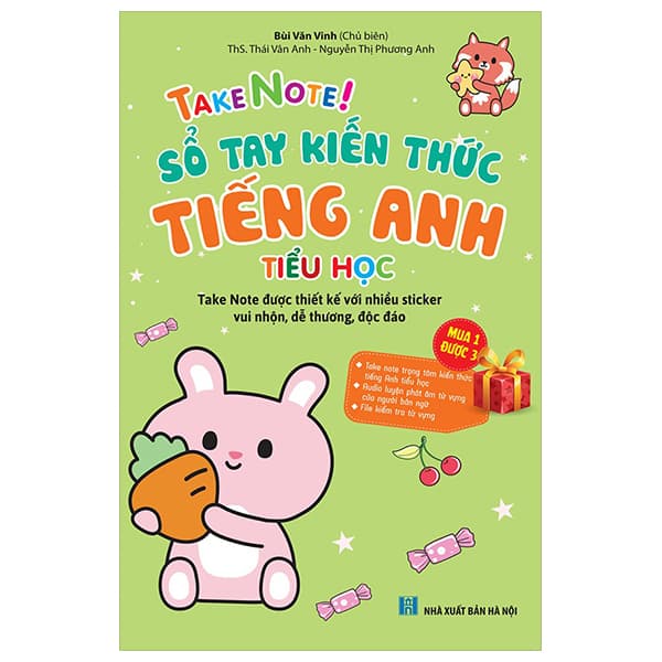 Sách Take Note! Sổ Tay Kiến Thức Tiếng Anh Tiểu Học - Nguyễn Bùi Thái Hà