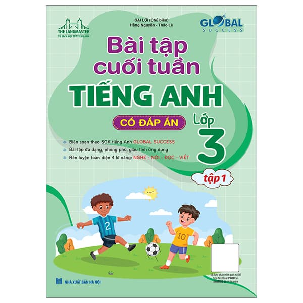 Sách Global Success - Bài Tập Cuối Tuần Tiếng Anh Lớp 3 - Tập 1 (Có Đá - Đại Lợi