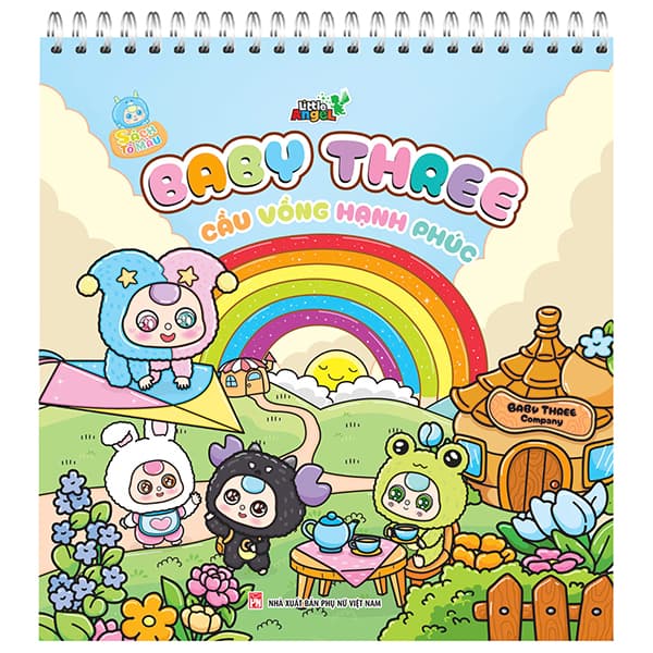 Sách Sách Tô Màu - Baby Three Cầu Vồng Hạnh Phúc - Little Angel
