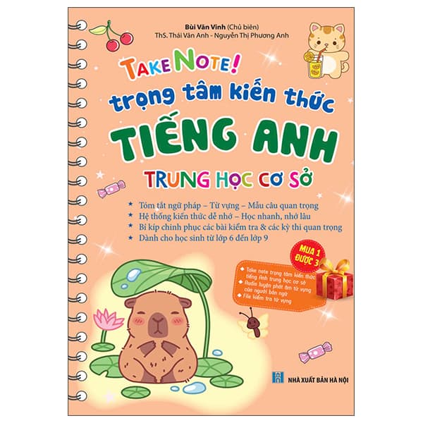 Sách Take Note! - Trọng Tâm Kiến Thức Tiếng Anh Trung Học Cơ Sở - Nguyễn Bùi Thái Hà
