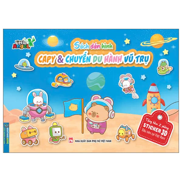 Sách Sách Dán Hình - Capy Và Chuyến Du Hành Vũ Trụ - Little Angel