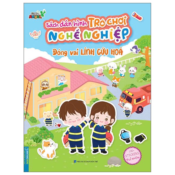 Sách Sách Dán Hình Trò Chơi Nghề Nghiệp - Đóng Vai Lính Cứu Hoả - Little Angel