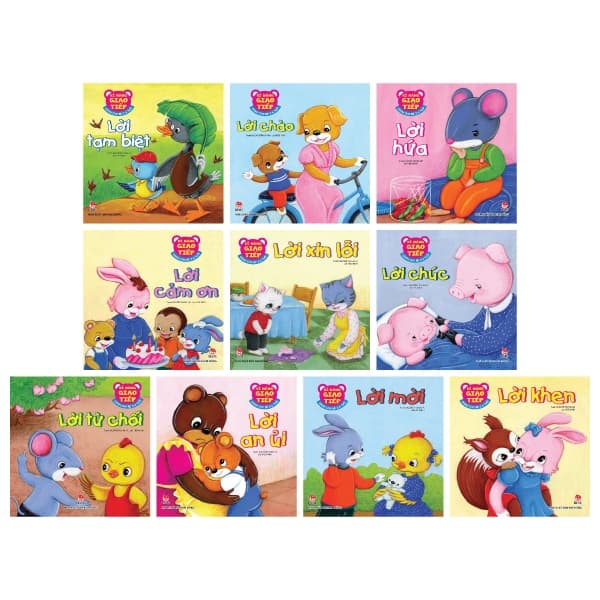 Sách Bộ Sách Kĩ Năng Giao Tiếp - Dành Cho Bé 2 - 6 Tuổi (Bộ 10 Cuốn) (T - Hiếu Minh