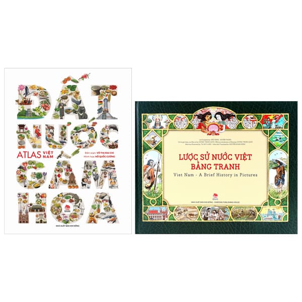 Sách Combo Sách Đất Nước Gấm Hoa - Atlas Việt Nam + Lược Sử Nước Vi - Nhiều Tác Giả