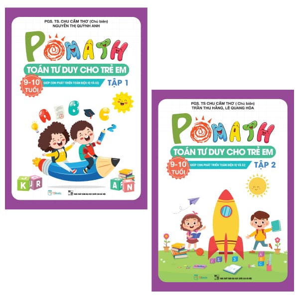 Sách Bộ Pomath - Toán Tư Duy Cho Trẻ Em 9 - 10 Tuổi (Tập 1 + 2) (Bộ 2 Tậ - Chu Cẩm Thơ