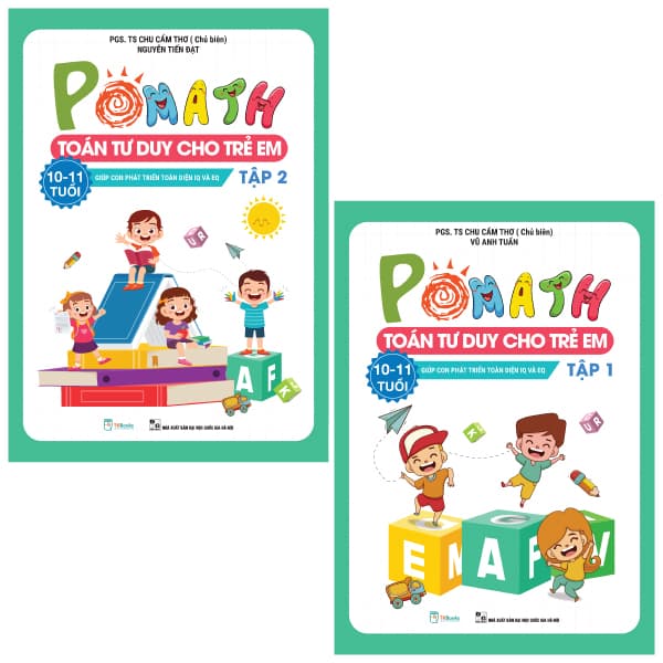 Sách Bộ Pomath - Toán Tư Duy Cho Trẻ Em 10 - 11 Tuổi (Tập 1 + 2) (Bộ 2 T� - Chu Cẩm Thơ