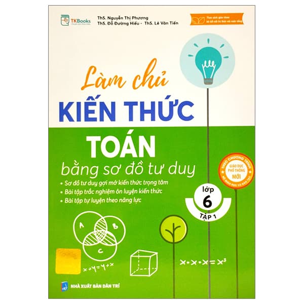 Sách Làm Chủ Kiến Thức Toán Bằng Sơ Đồ Tư Duy Lớp 6 - Tập 1 - Hồng Lam
