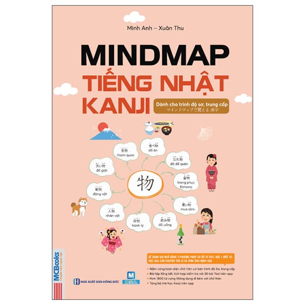 Sách Mindmap Tiếng Nhật Kanji - Dành Cho Trình Độ Sơ, Trung Cấp - Minh Anh
