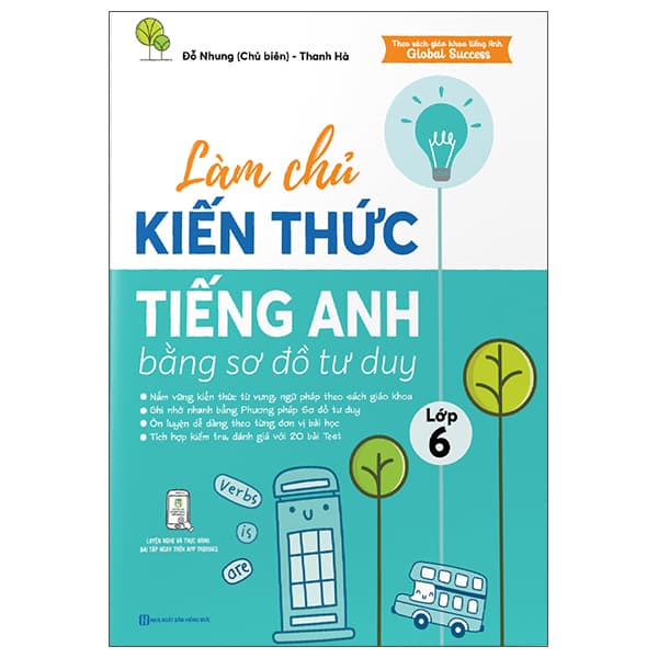 Sách Làm Chủ Kiến Thức Tiếng Anh Lớp 6 Bằng Sơ Đồ Tư Duy - Hồng Lam