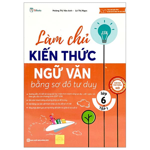 Sách Làm Chủ Kiến Thức Ngữ Văn Bằng Sơ Đồ Tư Duy Lớp 6 - Tập 1 - Hoàng Thị Vân Anh