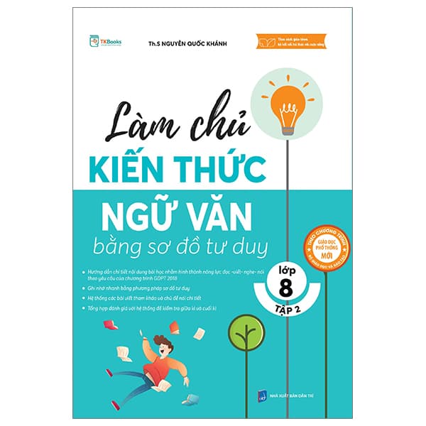 Sách Làm Chủ Kiến Thức Ngữ Văn Bằng Sơ Đồ Tư Duy Lớp 8 - Tập 2 (T - Hồng Lam