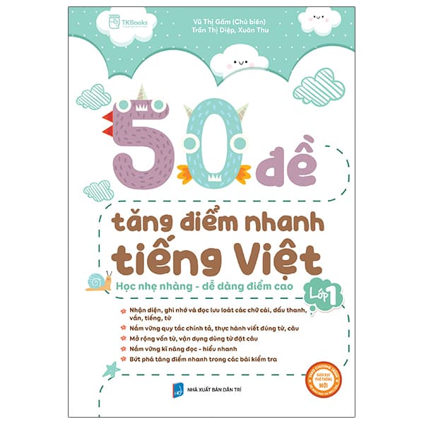 Sách 50 Đề Tăng Điểm Nhanh Tiếng Việt Lớp 1 - Vũ Thị Gấm