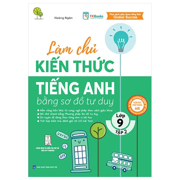 Sách Làm Chủ Kiến Thức Tiếng Anh Bằng Sơ Đồ Tư Duy Lớp 9 - Tập 2 - Hoàng Ngân