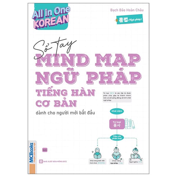 Sách All In One Korean - Sổ Tay Mind Map Ngữ Pháp Tiếng Hàn Cơ Bản Dành Ch - Châu Sa