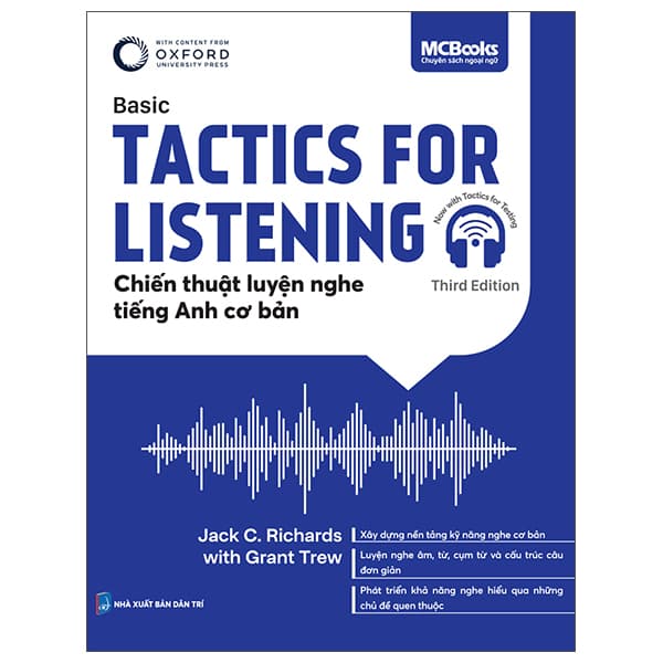 Sách Tactics For Listening - Basic - Chiến Thuật Luyện Nghe Tiếng Anh Cơ Bả - Jack C. Richards