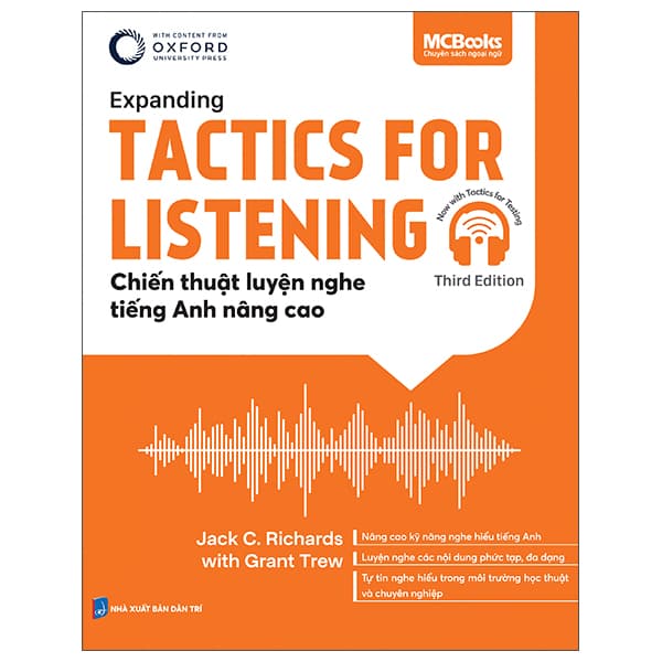 Sách Tactics For Listening - Expanding - Chiến Thuật Luyện Nghe Tiếng Anh Nân - Jack C. Richards