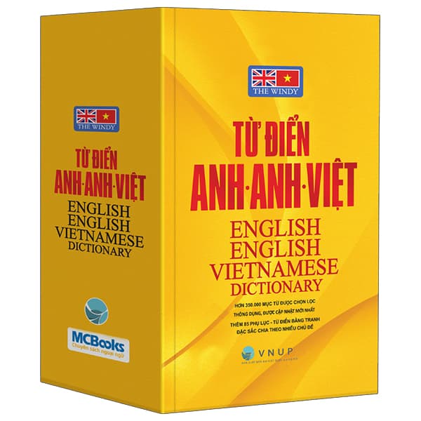 Sách Từ Điển Anh-Anh-Việt 350000 Từ (Tái Bản 2025) - The Windy