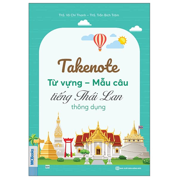 Sách Take Note - Từ Vựng-Mẫu Câu Tiếng Thái Lan Thông Dụng - ThS Võ Chí Thanh