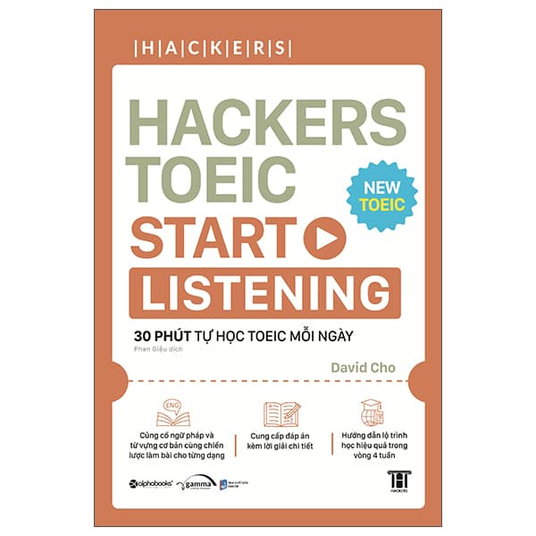 Sách Hackers Toeic Start Listening - 30 Phút Tự Học Toeic Mỗi Ngày - David Cho
