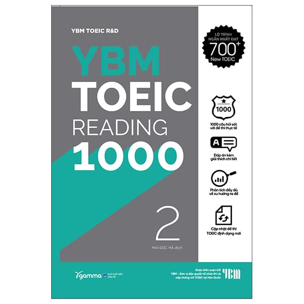 Sách YBM Toeic Reading 1000 - Vol 2 (Tái Bản) - YBM Toeic R&D